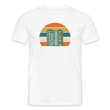 Plattenbau Retro Grafik Osten Retro - Männer T-Shirt - Weiß - Vorne - AI Model Male 178 dark (178cm)