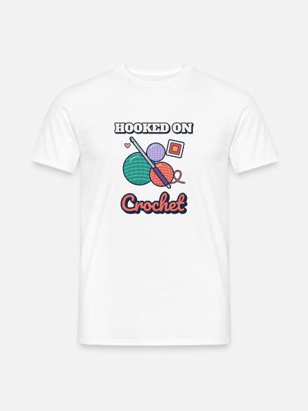 Gehäkelt am Häkeln - Männer T-Shirt - Weiß