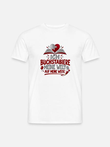 Legasthenie Legastheniker LRS Bewusstsein - Männer T-Shirt - Weiß