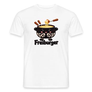 Käsefondue Topfheld mit Kühen - Männer T-Shirt - Weiß - Vorne - AI Model Male 178 dark (178cm)