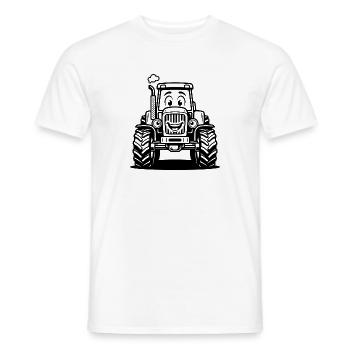 Niedlicher Cartoon Farm Traktor Kinder Schwarzweiß Grafik-Tee - Männer T-Shirt - Weiß - Vorne - AI Model Male 178 dark (178cm)