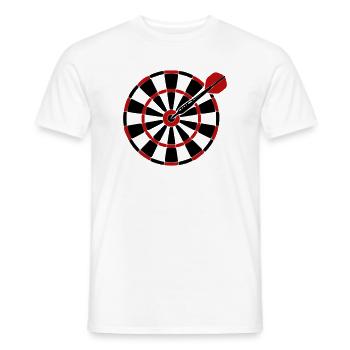Dartscheibe Pfeil Grafik - Männer T-Shirt - Weiß - Vorne - AI Model Male 178 dark (178cm)