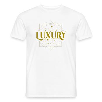 Luxus Gold Design mit Sternenornament - Männer T-Shirt - Weiß - Vorne - AI Model Male 178 dark (178cm)