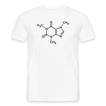 Koffeinmolekül C8H10N4O2 Linien-Symbol - Männer T-Shirt - Weiß - Vorne - AI Model Male 178 dark (178cm)