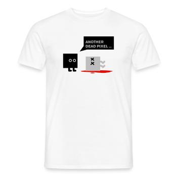 dead pixel_english - Männer T-Shirt - Weiß - Vorne - AI Model Male 178 dark (178cm)