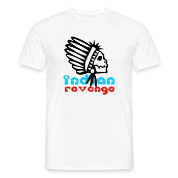 Indian Skull Revenge - Männer T-Shirt - Weiß - Vorne - AI Model Male 178 dark (178cm)