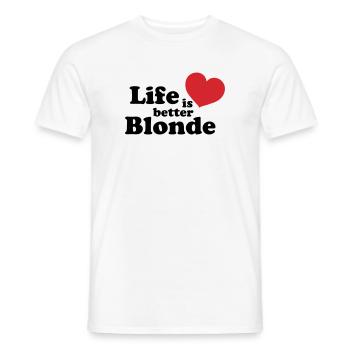 Blonde Life - Männer T-Shirt - Weiß - Vorne - AI Model Male 178 dark (178cm)