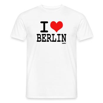 I love Berlin - couleurs personnalisables - T-shirt homme - blanc - Devant - AI Model Male 178 dark (178cm)