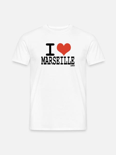 i love marseille - Men's T-Shirt - white