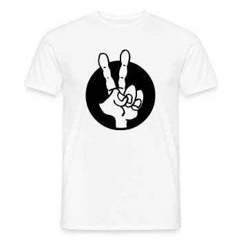 Hand frieden - Männer T-Shirt - Weiß - Vorne - AI Model Male 178 dark (178cm)