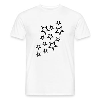sterne und sternchen - Männer T-Shirt - Weiß - Vorne - AI Model Male 178 dark (178cm)