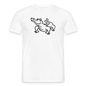 Krokodil - Männer T-Shirt - Weiß - Vorne - AI Model Male 178 dark (178cm)