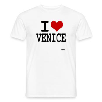 i love Venice - couleurs personnalisables - T-shirt homme - blanc - Devant - AI Model Male 178 dark (178cm)
