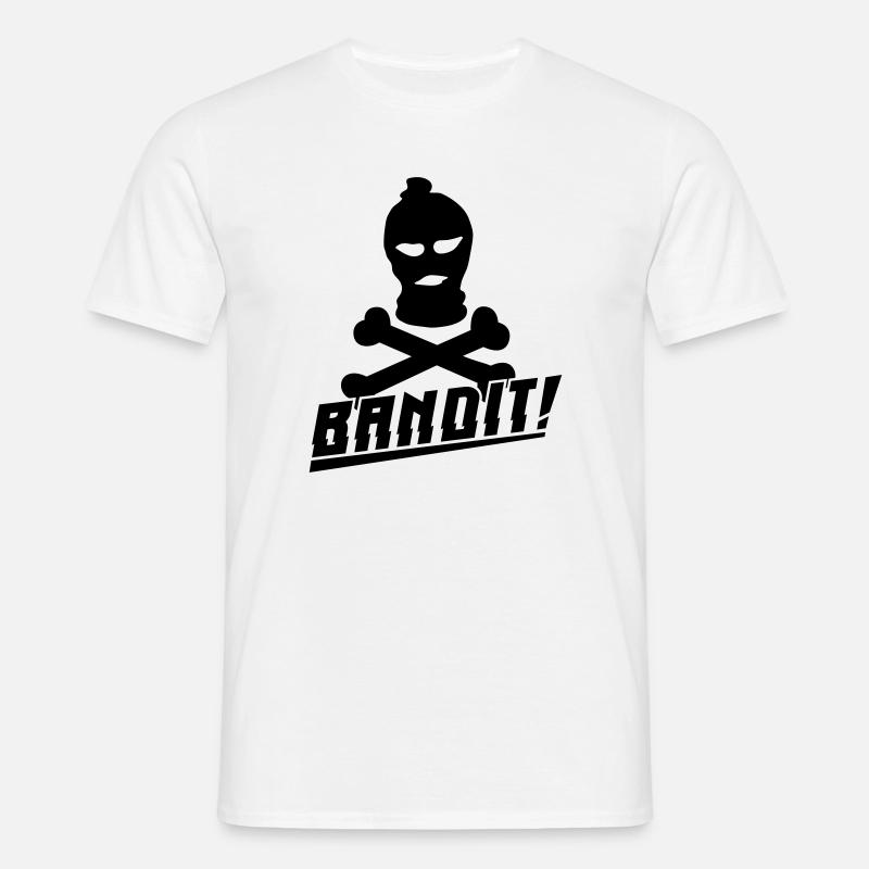 maschera da sci bandito - Maglietta da uomo - bianco