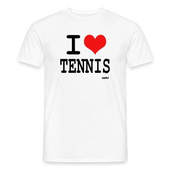 i love tennis by wam - Männer T-Shirt - Weiß - Vorne - AI Model Male 178 dark (178cm)