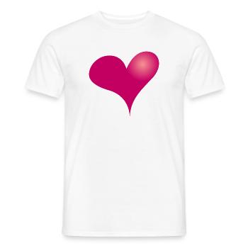 Heart II, Full Color Tee Design - Men's T-Shirt - white - Front - AI Model Male 178 dark (178cm)