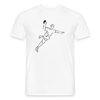 Handball - Männer T-Shirt - Weiß - Vorne - AI Model Male 178 dark (178cm)
