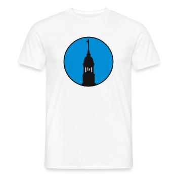 Hamburger Michel Hamburg - Männer T-Shirt - Weiß - Vorne - AI Model Male 178 dark (178cm)