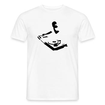 DJ - Men's T-Shirt - white - Front - AI Model Male 178 dark (178cm)