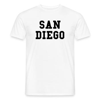 San Diego - couleur personnalisable - T-shirt homme - blanc - Devant - AI Model Male 178 dark (178cm)