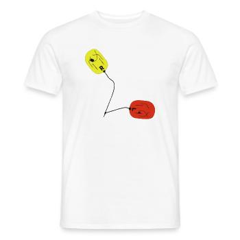 Charcoal Defibrillator - Paddels Polo Shirts - Men's T-Shirt - white - Front - AI Model Male 178 dark (178cm)