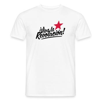 viva la revolucion - revolution! - Männer T-Shirt - Weiß - Vorne - AI Model Male 178 dark (178cm)