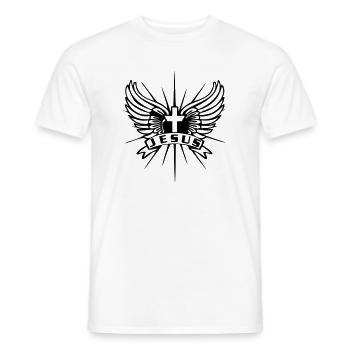 Chrétien - T-shirt homme - blanc - Devant - AI Model Male 178 dark (178cm)