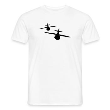 Zwei Flugzeuge - Männer T-Shirt - Weiß - Vorne - AI Model Male 178 dark (178cm)