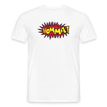 Comic Hömma - Männer T-Shirt - Weiß - Vorne - AI Model Male 178 dark (178cm)