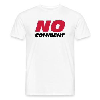 No comment - Men's T-Shirt - white - Front - AI Model Male 178 dark (178cm)