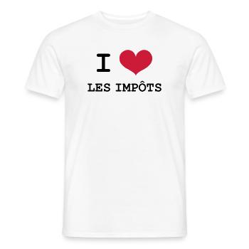 Ich liebe Steuern - Männer T-Shirt - Weiß - Vorne - AI Model Male 178 dark (178cm)