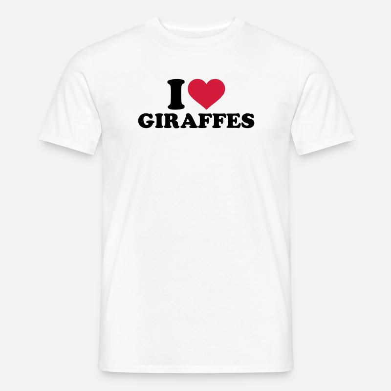 Giraffe - Männer T-Shirt - Weiß