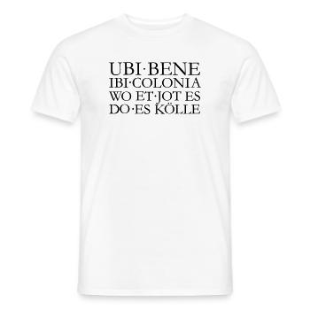 UBI BENE IBI COLONIA Kölsch Köln Design - Männer T-Shirt - Weiß - Vorne - AI Model Male 178 dark (178cm)