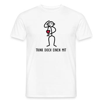 Trink doch einen mit - V2 - Männer T-Shirt - Weiß - Vorne - AI Model Male 178 dark (178cm)