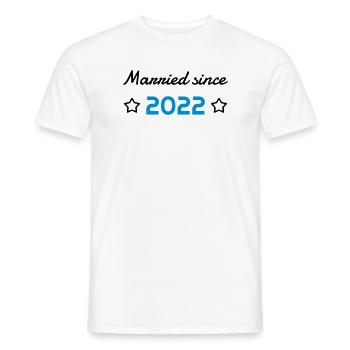 2022 - Birthday Wedding - Marriage - Love - Wife - Men's T-Shirt - white - Front - AI Model Male 178 dark (178cm)