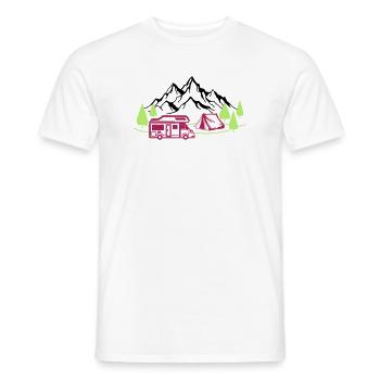 Vacances à la montagne - T-shirt homme - blanc - Devant - AI Model Male 178 dark (178cm)