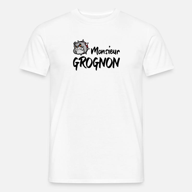 Herr GROGNON - Männer T-Shirt - Weiß