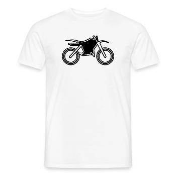 Illustration du logo du symbole Motocross Kids Symbol Emblème - T-shirt homme - blanc - Devant - AI Model Male 178 dark (178cm)