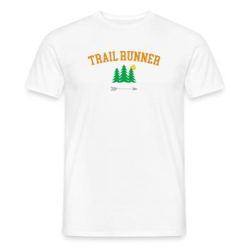 Trailrunner - Männer T-Shirt - Weiß - Vorne - AI Model Male 178 dark (178cm)