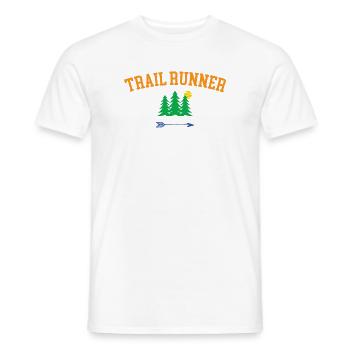 Trailrunner - Männer T-Shirt - Weiß - Vorne - AI Model Male 178 dark (178cm)
