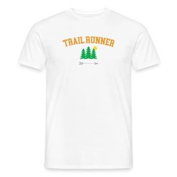 Trailrunner - Männer T-Shirt - Weiß - Vorne - AI Model Male 178 dark (178cm)