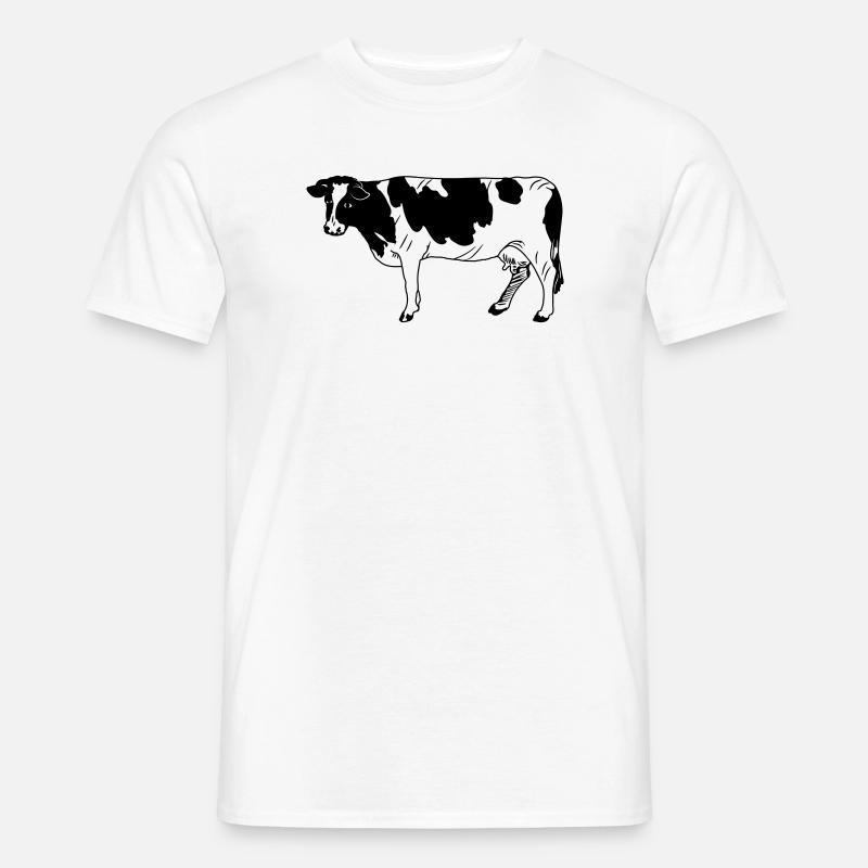 Kuh schwarzpelzig, Milchrasse - Männer T-Shirt - Weiß