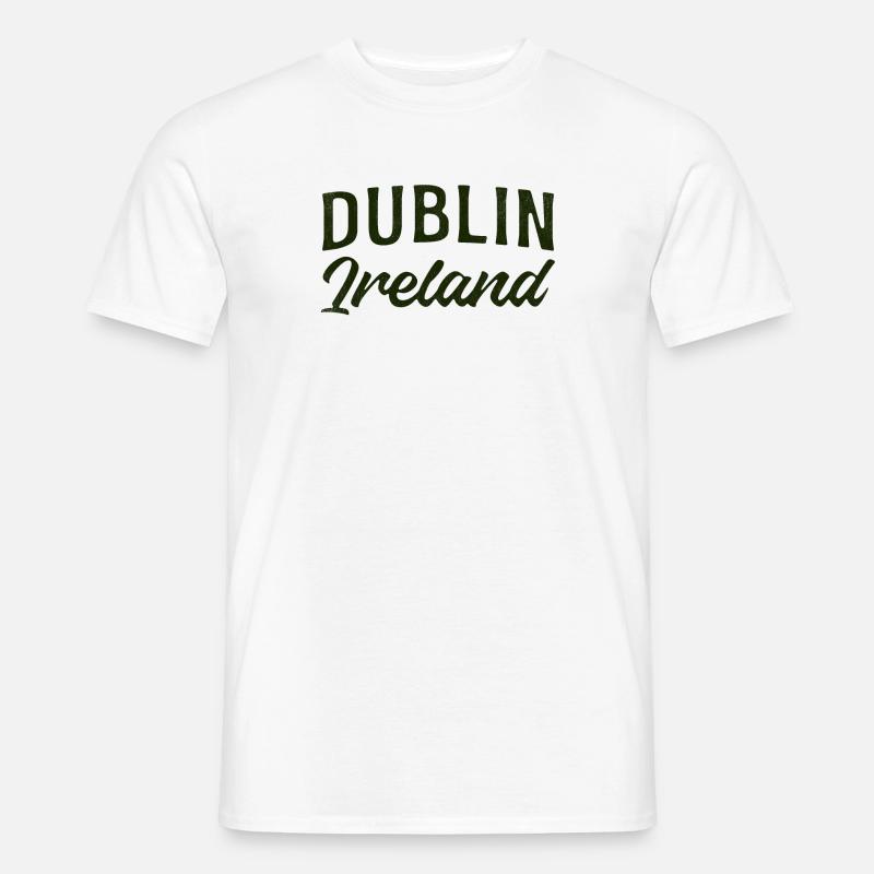 Dublin Irland Script Typografie - Männer T-Shirt - Weiß