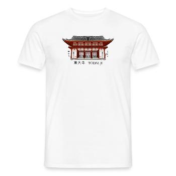 Nara Japan, Todai-ji, Buddhistischer Tempel - Männer T-Shirt - Weiß - Vorne - AI Model Male 178 dark (178cm)