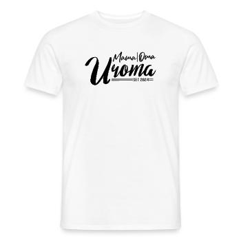 Mama Oma Uroma – Mehrgenerationen est 2024 - Männer T-Shirt - Weiß - Vorne - AI Model Male 178 dark (178cm)