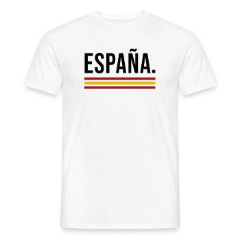 España – Urban Streetwear Shirt - Männer T-Shirt - Weiß - Vorne - AI Model Male 178 dark (178cm)