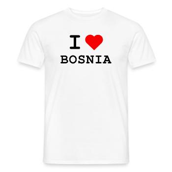I love Bosnia - Ich liebe Bosnien - Männer T-Shirt - Weiß - Vorne - AI Model Male 178 dark (178cm)