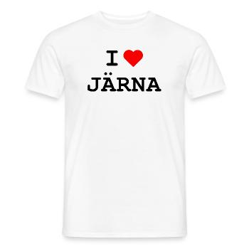 Je suis Chérie D’Anhs. - J’aime Järna - T-shirt homme - blanc - Devant - AI Model Male 178 dark (178cm)