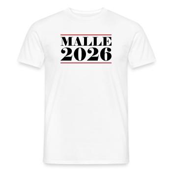Malle 2026 - Männer T-Shirt - Weiß - Vorne - AI Model Male 178 dark (178cm)