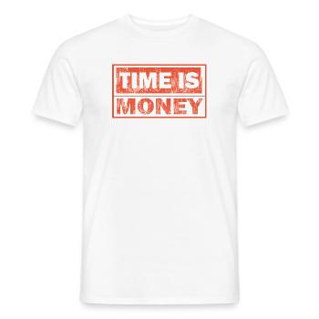 Zeit ist Geld Kühn - Männer T-Shirt - Weiß - Vorne - AI Model Male 178 dark (178cm)